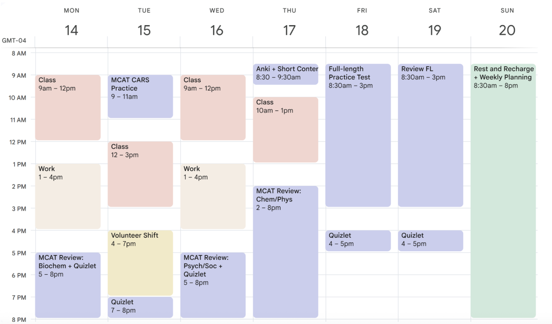 How to Study for the MCAT While Working or in School MCAT Self Prep